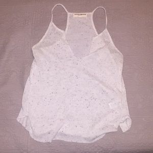 Cream with black flecks sweater tank top